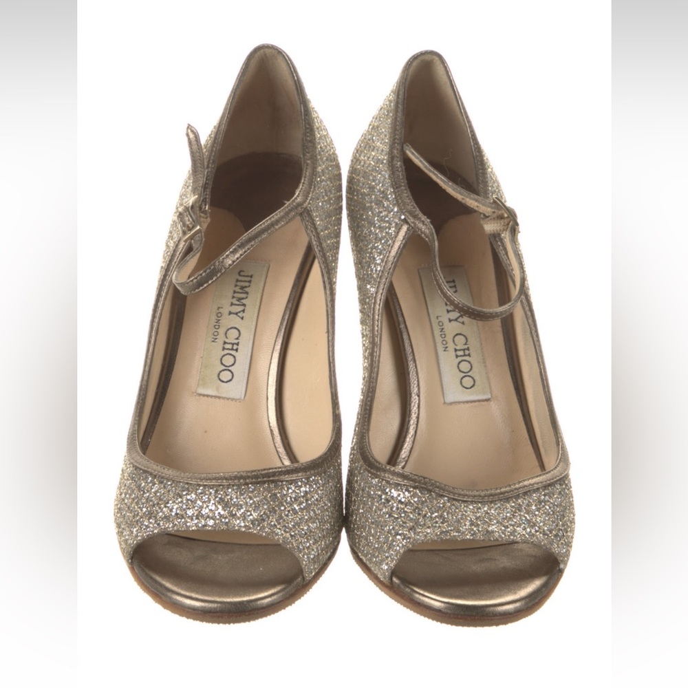 Jimmy Choo Mary Jane Glitter Heel - Picture 2 of 5